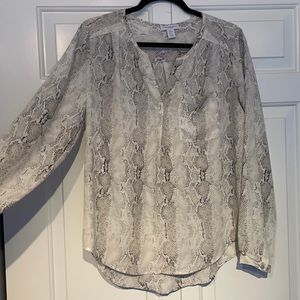 White Snakeskin pattern Blouse